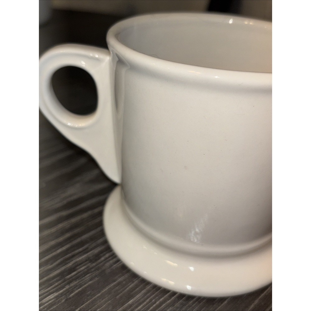 Anthropologie Monogram Initial Coffee Cup Shaving Mug Letter "D" White/Black EXC - Picture 4 of 5